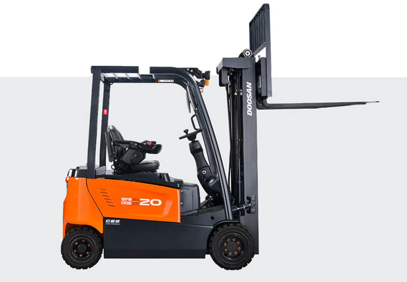 Forklift operator safely handling a commercial load in Woking